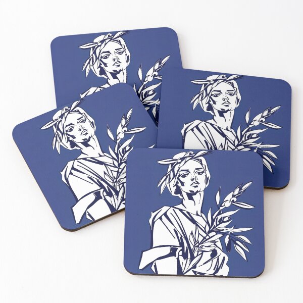 Item preview, Demeter, Greek deity - Blue Abstract Art designed and sold by shadow-bloom.