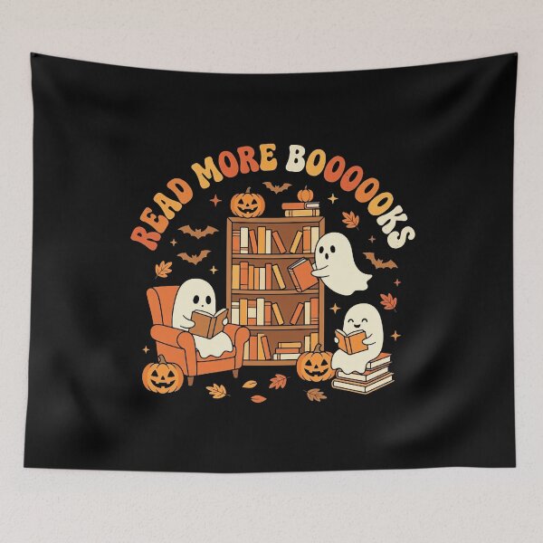 Item preview, Read More Boooooks Library Bookshelf Ghosts designed and sold by MizoX7.
