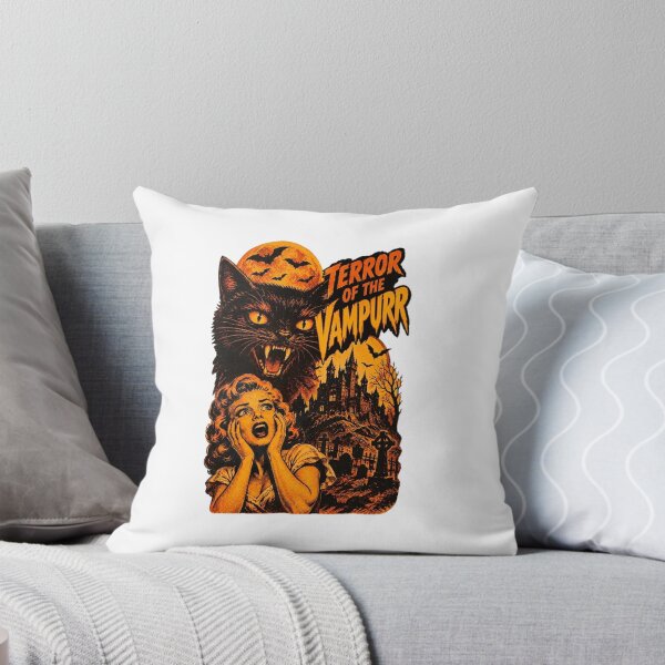 Item preview, Terror Of The Vampurr Vintage Horror Movie Poster Funny Vampire Cat Halloween Graphic designed and sold by PixelForge Studio2.