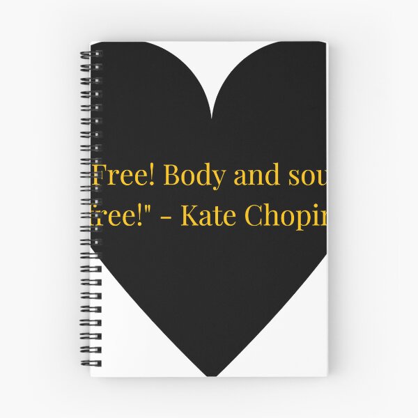 Item preview, Kate Chopin Quote – Gold Text Black Heart designed and sold by TheIconSmith.