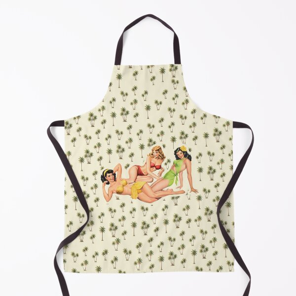 Item preview, 1950s Latin Pin-up Girls relaxing on a beach - Wall Art - more designed and sold by Cocoshuka Studio.