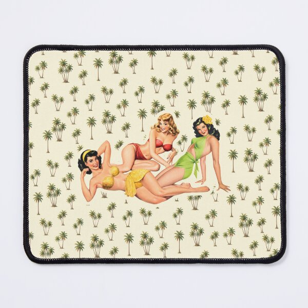 Item preview, 1950s Latin Pin-up Girls relaxing on a beach - Wall Art - more designed and sold by Cocoshuka Studio.