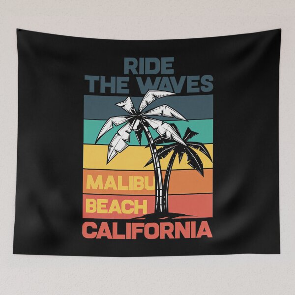 Item preview, Ride The Waves - Malibu Beach California designed and sold by shopbatknitcra.