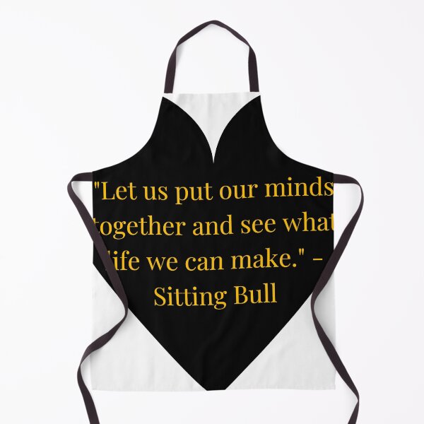 Item preview, Sitting Bull Quote – Gold Text Black Heart designed and sold by TheIconSmith.