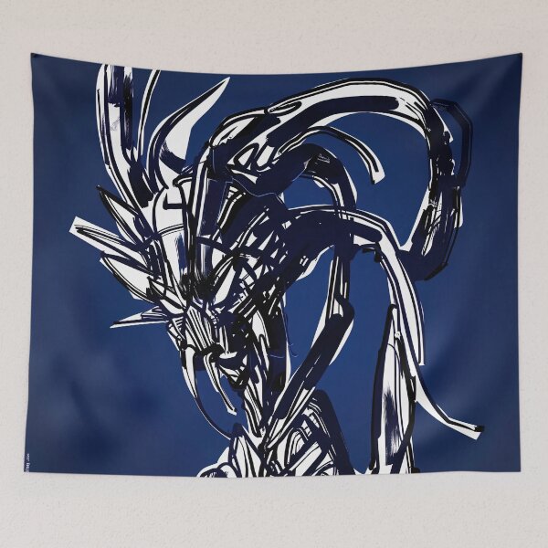 Item preview, Demogorgon - Blue Abstract Art designed and sold by shadow-bloom.