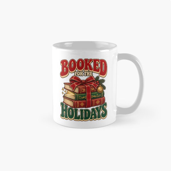 Item preview, Booked for the Holidays – Christmas Book Lover designed and sold by Bawek85Designs.