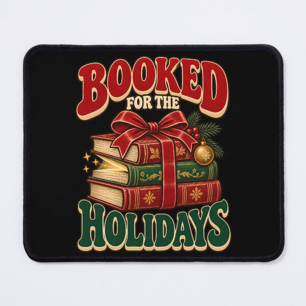 Item preview, Booked for the Holidays – Christmas Book Lover designed and sold by Bawek85Designs.