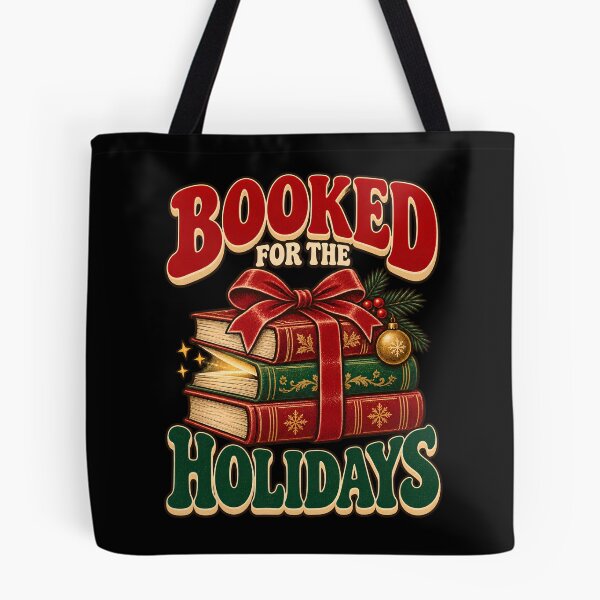 Item preview, Booked for the Holidays – Christmas Book Lover designed and sold by Bawek85Designs.