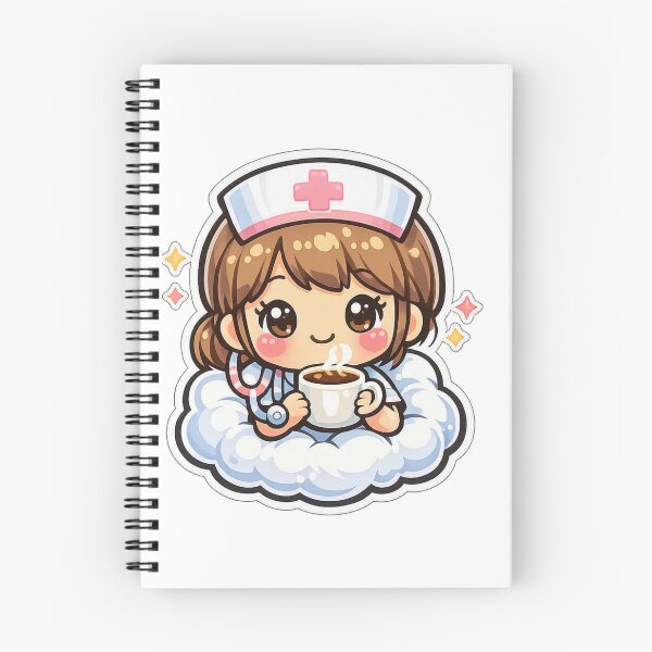 Item preview, Kawaii chibi nurse with coffee – Adorable pastel design for coffee and health lovers designed and sold by Ars Viva.
