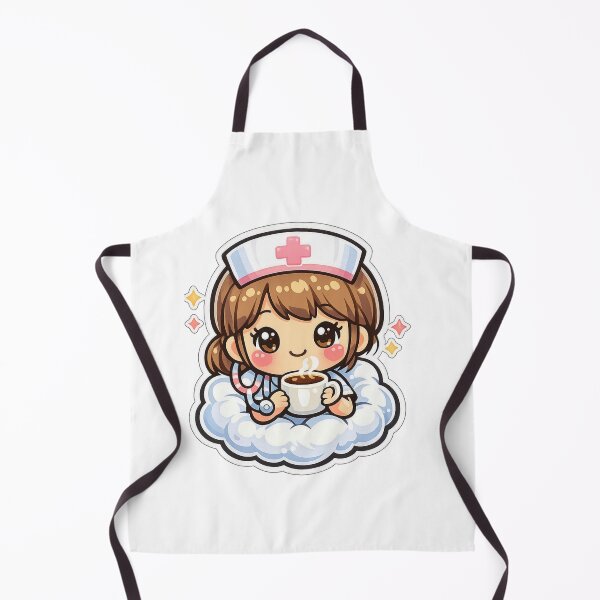Item preview, Kawaii chibi nurse with coffee – Adorable pastel design for coffee and health lovers designed and sold by Ars Viva.