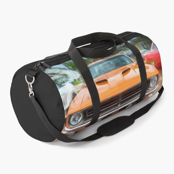Item preview, 1970 Vitamin C Orange Plymouth Hemi Cuda Classic Mopar Muscle Car Art designed and sold by RichFrancoCars.