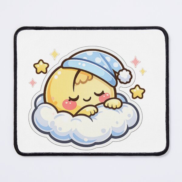Item preview, Kawaii sleepy moon – Adorable design with pastel cloud and stars designed and sold by Ars Viva.