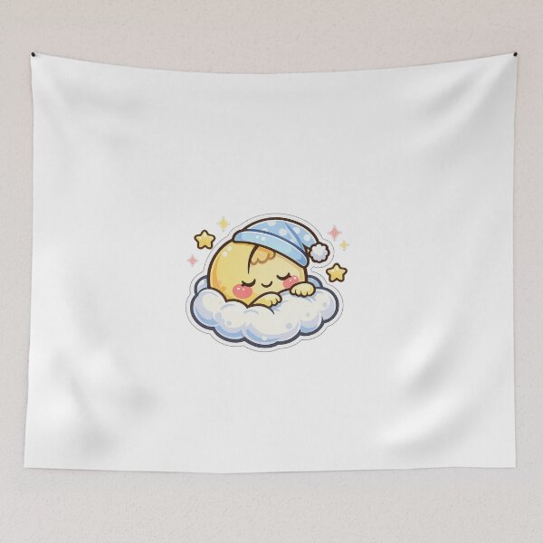 Item preview, Kawaii sleepy moon – Adorable design with pastel cloud and stars designed and sold by Ars Viva.