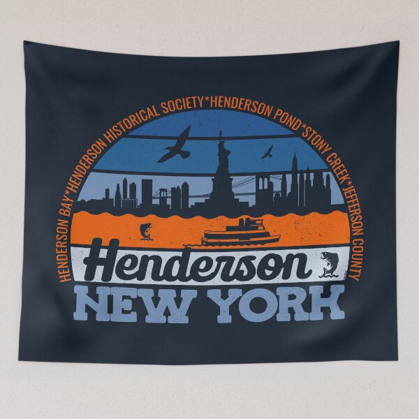 Item preview, Henderson New York Sunset Retro Vintage Local Pride Logo designed and sold by CRHPOD20.