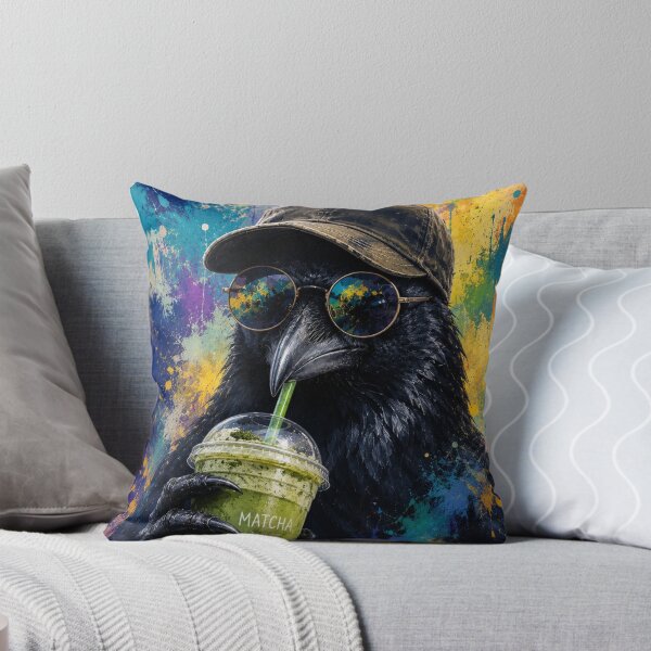 Item preview, Cool Crow Drinking Matcha – Colorful Urban Street Art designed and sold by EwelinaBa.