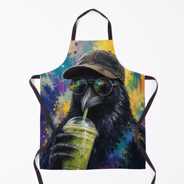 Item preview, Cool Crow Drinking Matcha – Colorful Urban Street Art designed and sold by EwelinaBa.