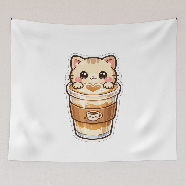 Item preview, Kawaii Brown Kitten – Adorable Latte Design with Heart designed and sold by Ars Viva.