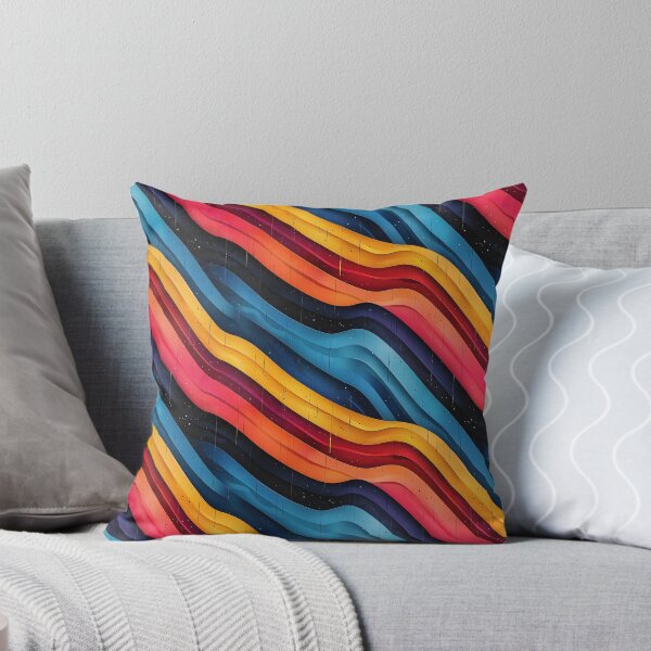 Item preview, Vibrant 3D Wavy Diagonal Stripes Pattern designed and sold by NTGUILTY.