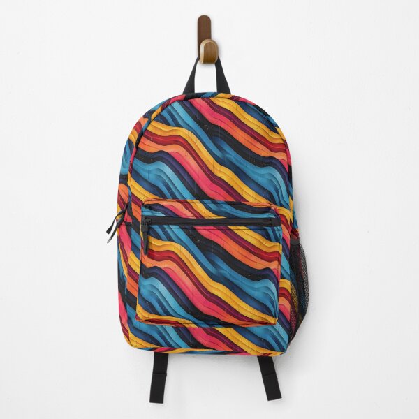 Item preview, Vibrant 3D Wavy Diagonal Stripes Pattern designed and sold by NTGUILTY.