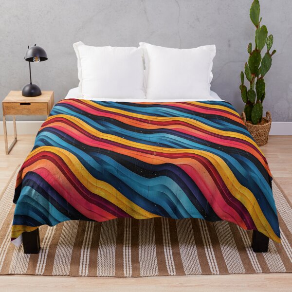 Item preview, Vibrant 3D Wavy Diagonal Stripes Pattern designed and sold by NTGUILTY.