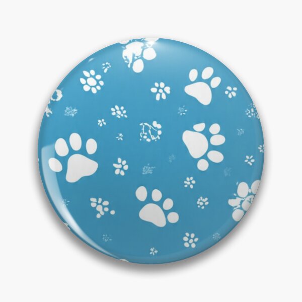 Item preview, Blue Paw Print Pattern- Cute White Animal Paws on Teal background Seamless  designed and sold by LC&LCPlatform.
