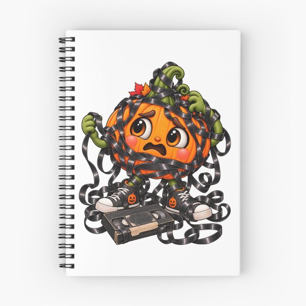Item preview, Tangled Tape Pumpkin – Retro VHS Halloween designed and sold by The Cutting Room.