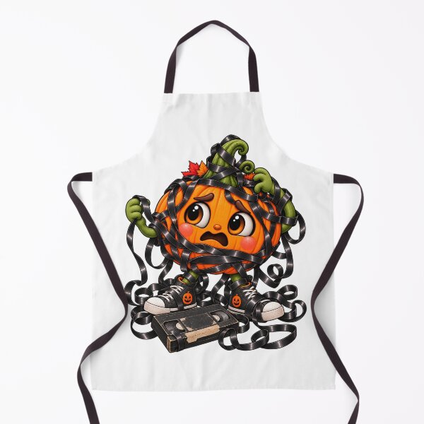 Item preview, Tangled Tape Pumpkin – Retro VHS Halloween designed and sold by The Cutting Room.