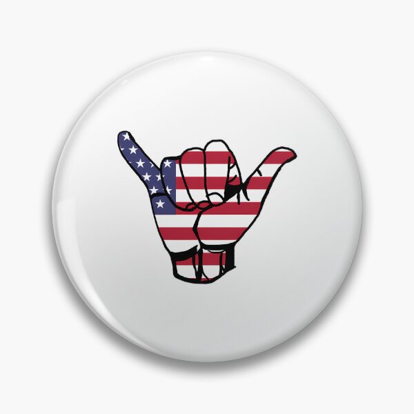 Item preview, Bruh Shaka Hand Good Vibes - American Flag designed and sold by shopbatknitcra.