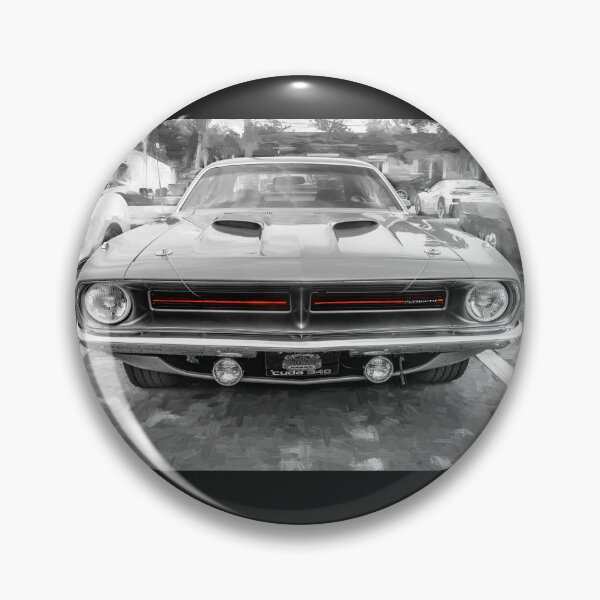Item preview, 1970 Vitamin C Orange Plymouth Hemi Cuda Classic Mopar Muscle Car Art designed and sold by RichFrancoCars.