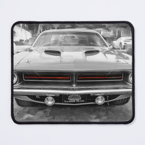 Item preview, 1970 Vitamin C Orange Plymouth Hemi Cuda Classic Mopar Muscle Car Art designed and sold by RichFrancoCars.