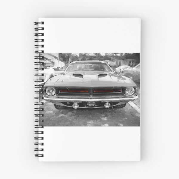 Item preview, 1970 Vitamin C Orange Plymouth Hemi Cuda Classic Mopar Muscle Car Art designed and sold by RichFrancoCars.