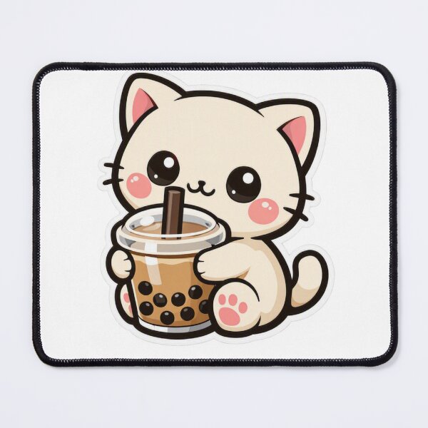 Item preview, Kawaii Bubble Tea Kitten – Adorable Minimalist Design designed and sold by Ars Viva.