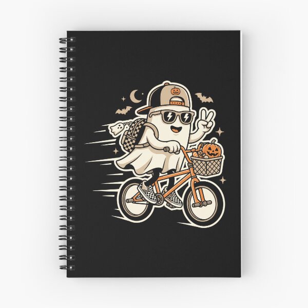 Item preview, Cool Retro Ghost Riding Bike Halloween designed and sold by MizoX7.