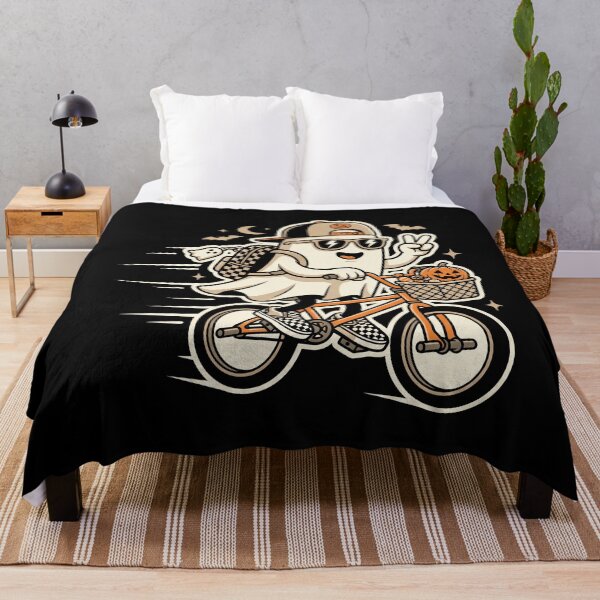 Item preview, Cool Retro Ghost Riding Bike Halloween designed and sold by MizoX7.