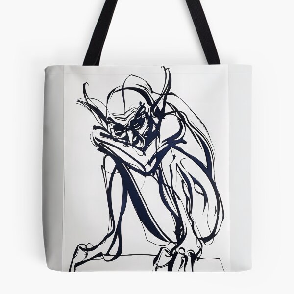 Item preview, Demon - Blue Abstract Art T-Shirt designed and sold by shadow-bloom.