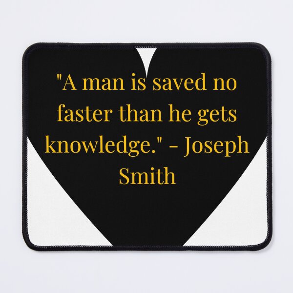 Item preview, Joseph Smith Quote – Gold Text Black Heart designed and sold by TheIconSmith.