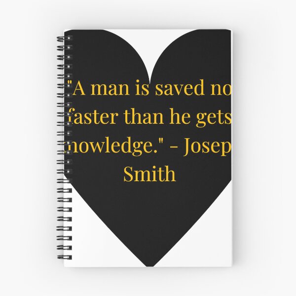 Item preview, Joseph Smith Quote – Gold Text Black Heart designed and sold by TheIconSmith.
