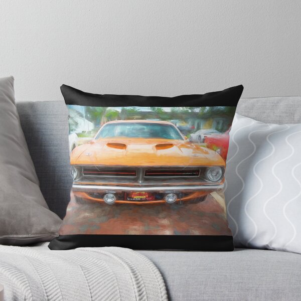 Item preview, 1970 Vitamin C Orange Plymouth Hemi Cuda Classic Mopar Muscle Car Art designed and sold by RichFrancoCars.