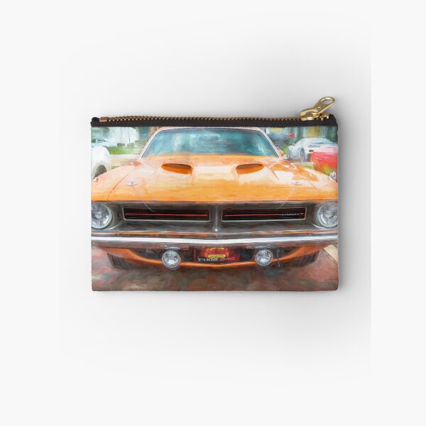 Item preview, 1970 Vitamin C Orange Plymouth Hemi Cuda Classic Mopar Muscle Car Art designed and sold by RichFrancoCars.
