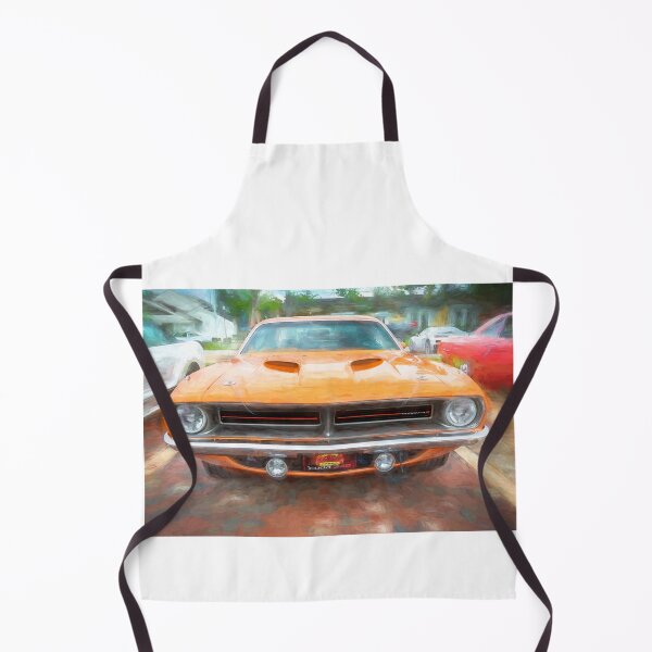 Item preview, 1970 Vitamin C Orange Plymouth Hemi Cuda Classic Mopar Muscle Car Art designed and sold by RichFrancoCars.