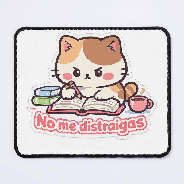 Item preview, Adorable study design – kitten with book – Don't distract me – students and exams designed and sold by Ars Viva.