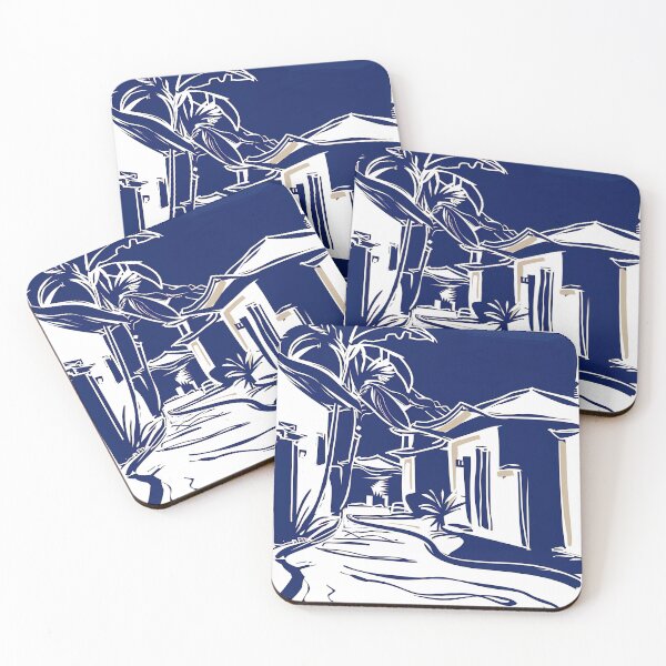 Item preview, Denpasar, city - Blue Abstract Art designed and sold by shadow-bloom.