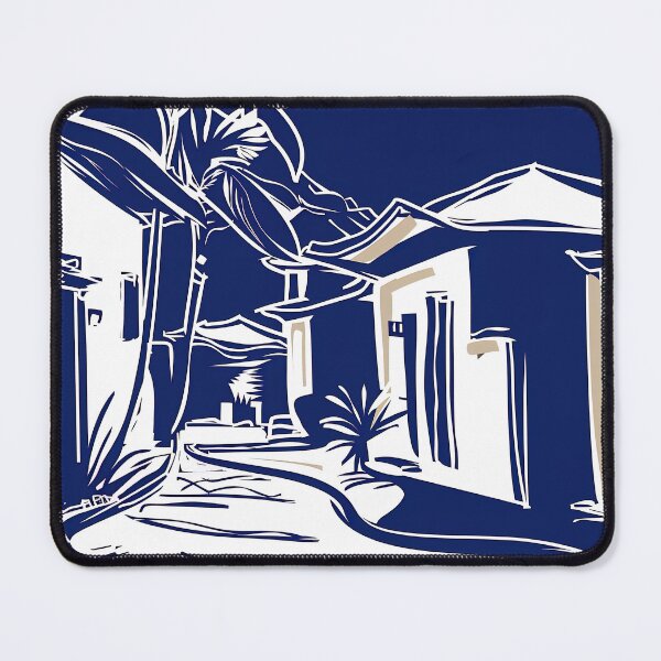 Item preview, Denpasar, city - Blue Abstract Art designed and sold by shadow-bloom.