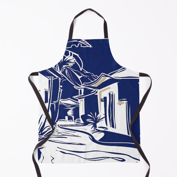 Item preview, Denpasar, ciudad - Arte abstracto azul designed and sold by shadow-bloom.