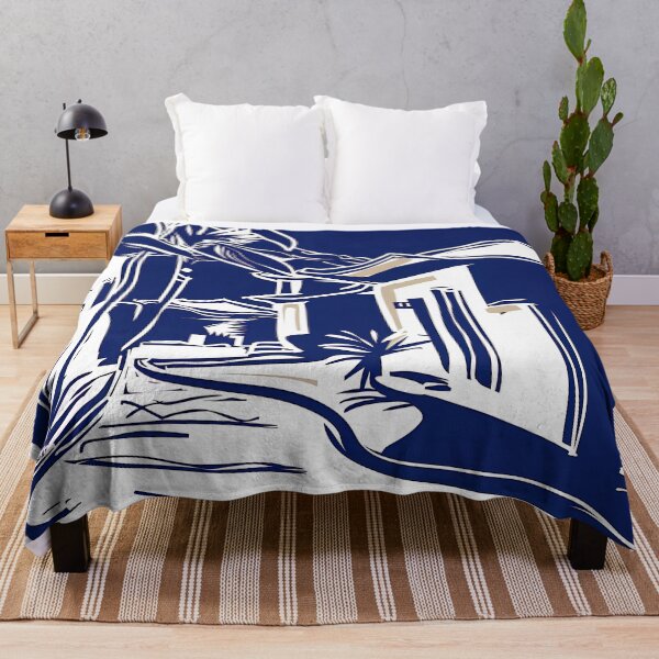 Item preview, Denpasar, city - Blue Abstract Art designed and sold by shadow-bloom.