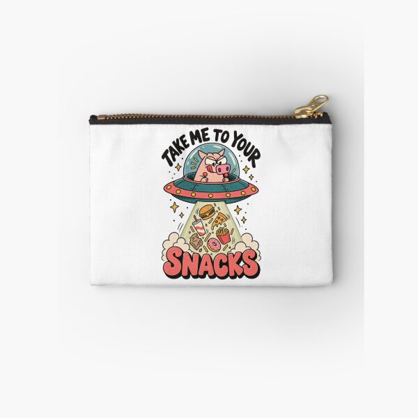 Item preview, Take Me to Your Snacks – Funny Alien Pig UFO designed and sold by H-Tsvetkova.