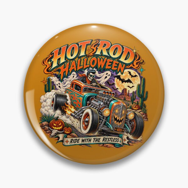 Item preview, Vintage Hot Rod Halloween – Skeleton Rat Rod designed and sold by Normandy Road Heritage™ - Vintage Garage Art.