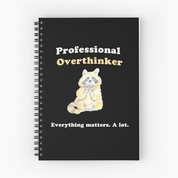 Item preview, Cute Raccoon Illustration Professional Overthinker designed and sold by ElizabethCoelho.