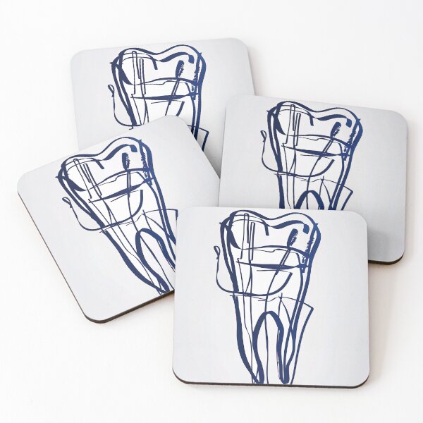Item preview, Dentist - Blue Abstract Art designed and sold by shadow-bloom.