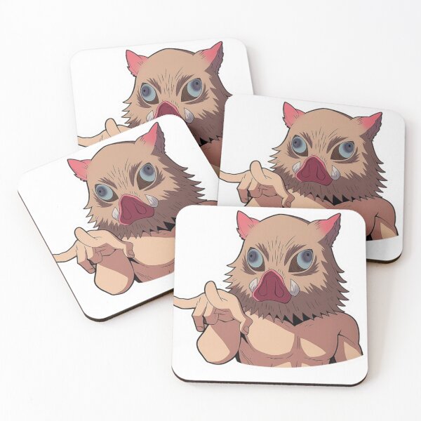 Item preview, Funny Inosuke Boar Mask Pointing Meme Sticker designed and sold by SelosoPaheng.
